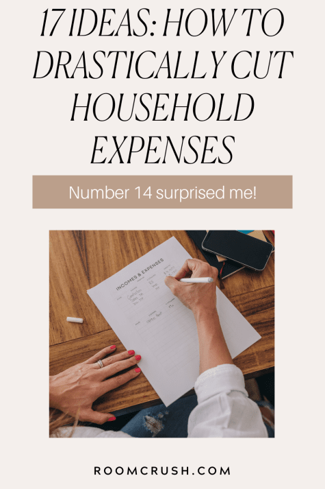 Cut household expenses woman calculating her household costs 
