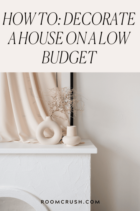 Sculptural vases showing how to decorate a house on a low budget