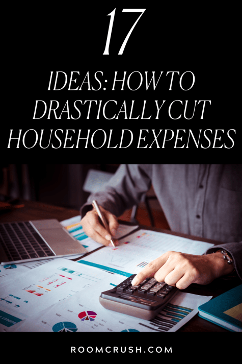 Cut household expenses man calculating expenses and using a calculator