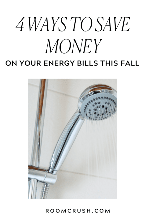 Water-saving shower head showing how to save money on your energy bill