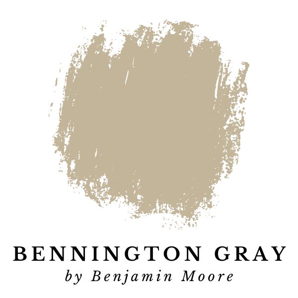 Bennington Gray by Benjamin Moore paint color splotch