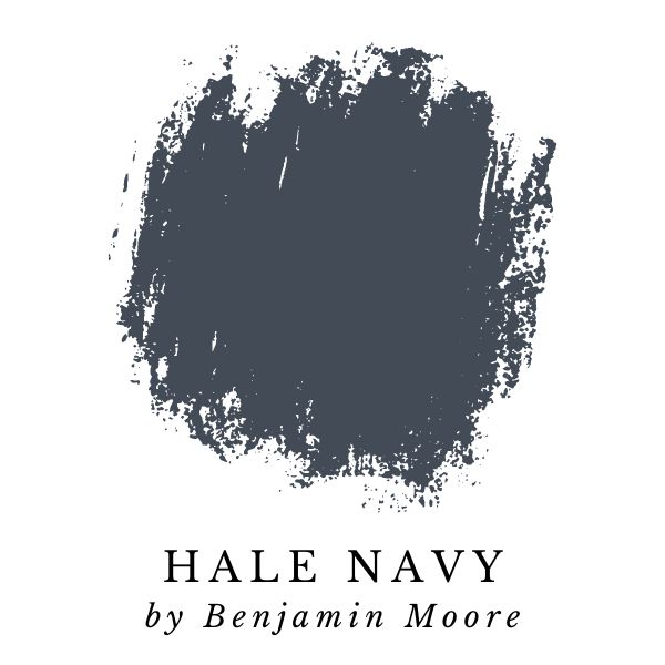 Hale Navy by Benjamin Moore paint color splotch