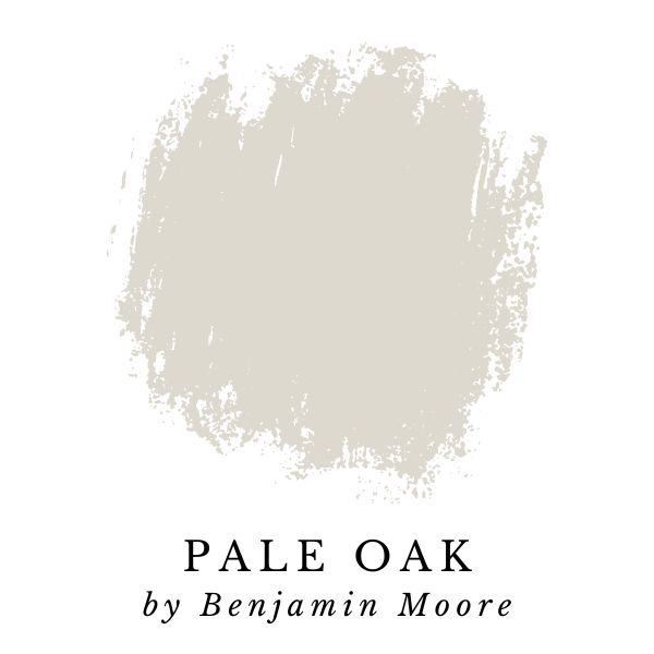 Benjamin Moore Pale Oak OC-20 paint color splotch