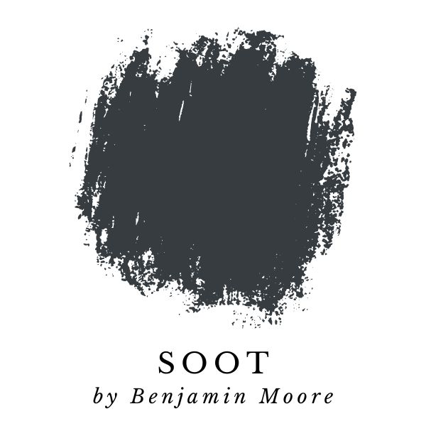 Soot by Benjamin Moore paint color splotch