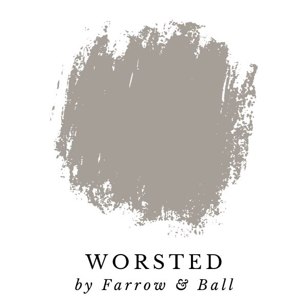 Worsted by Farrow & Ball paint color splotch