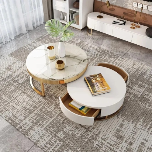 homary reviews coffee table modern marble and gold