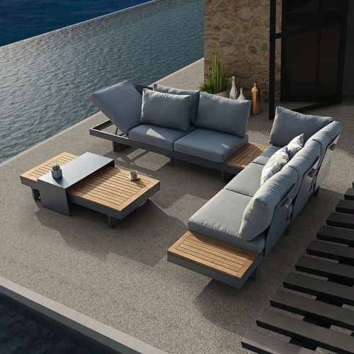 homary reviews l-shaped outdoor sofa and coffee table set for outdoor relaxation