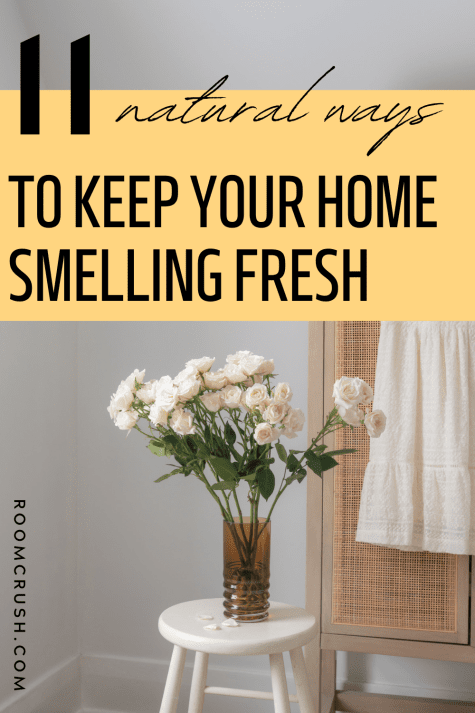 natural ways to keep your home smelling fresh vase of roses in bedroom