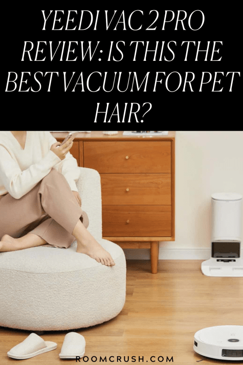 yeedi ac 2 pro review woman relaxing while her yeedi vacuum cleans the floor