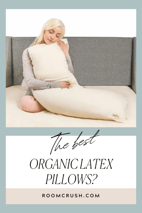 puretree review woman hugging her comfortable organic latex body pillow