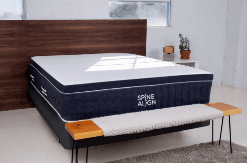 Spinealign review showing how the mattress would look in a bedroom