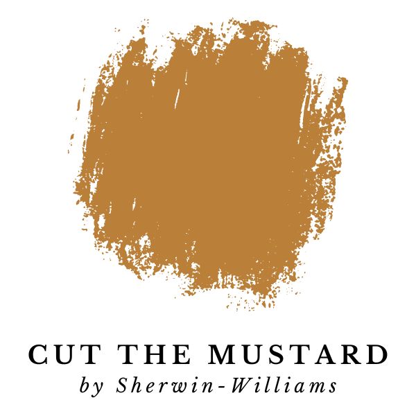 Cut the Mustard by Sherwin-Williams paint color splotch