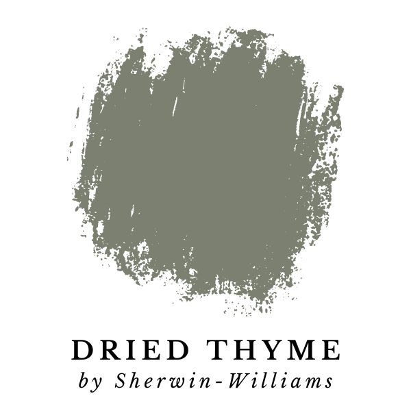 Dried Thyme by Sherwin-Williams paint color splotch