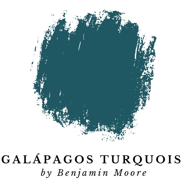 Galapagos Turquoise by Benjamin Moore paint color splotch