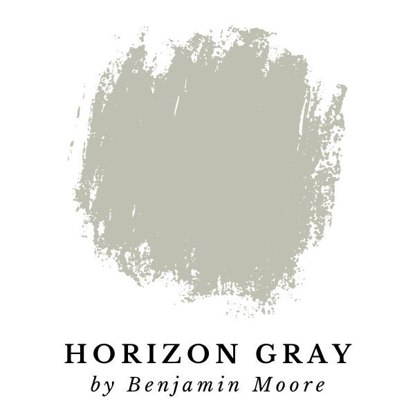 Horizon Gray by Benjamin Moore paint color splotch