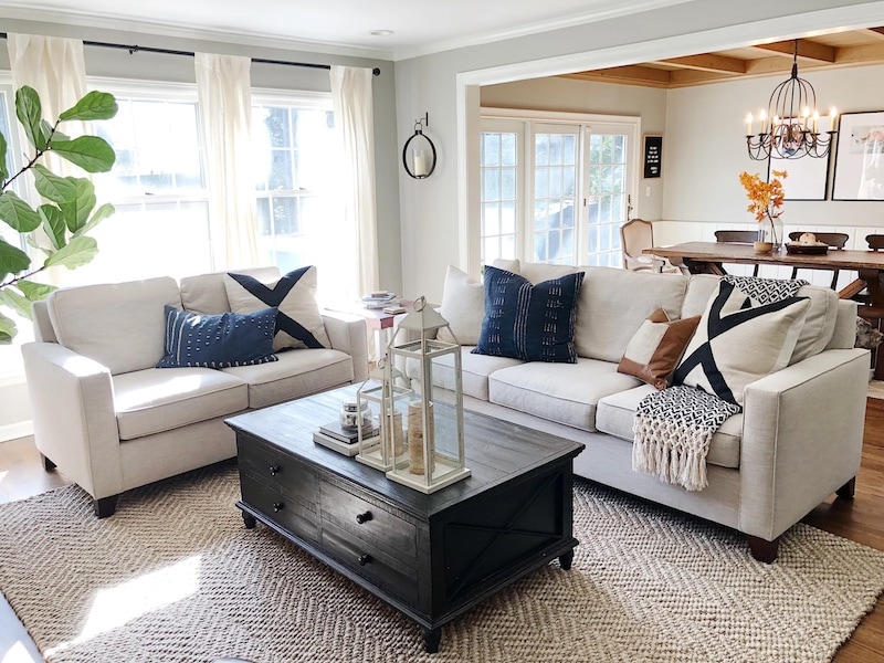 Living Room painted with Mindful Gray by Sherwin-Williams