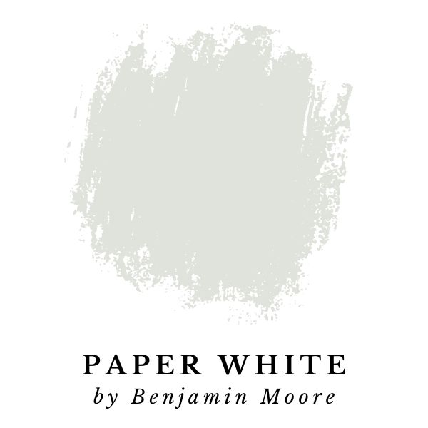 Paper White by Benjamin Moore paint color splotch