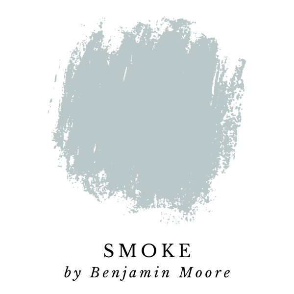 Smoke by Benjamin Moore paint color splotch