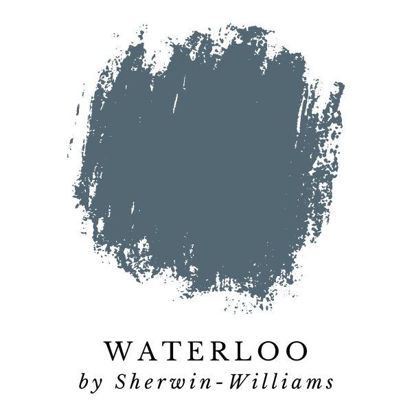 Waterloo by Sherwin-Williams paint color splotch