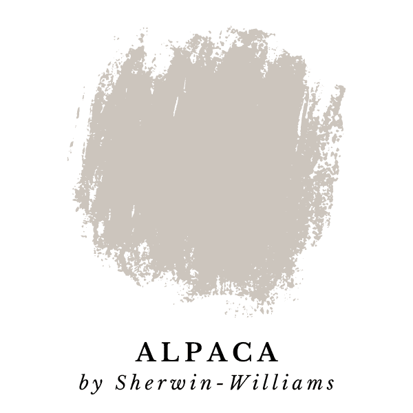 Alpaca by Sherwin-Williams paint color splotch