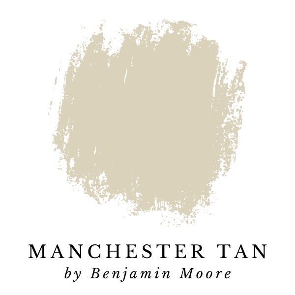 Manchester Tan by Benjamin Moore paint color splotch