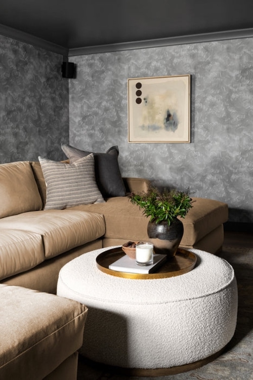 We love McGee & co home decor - boucle ottoman