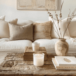 Cozy living room organic modern style decor