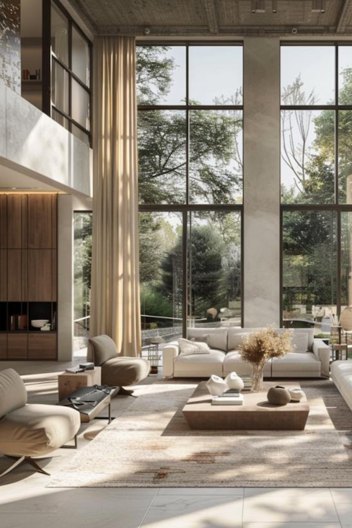 Amazing luxury organic modern living room