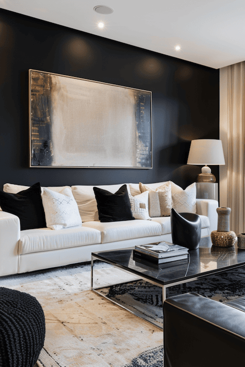 best black paint colors for large living room