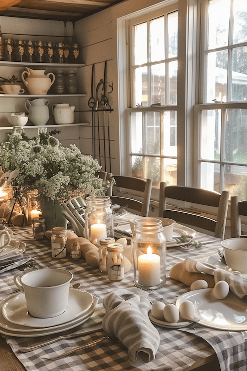 Country Christmas Table Decoration