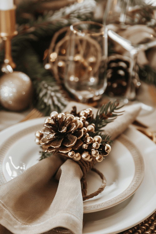DIY Christmas table setting ideas