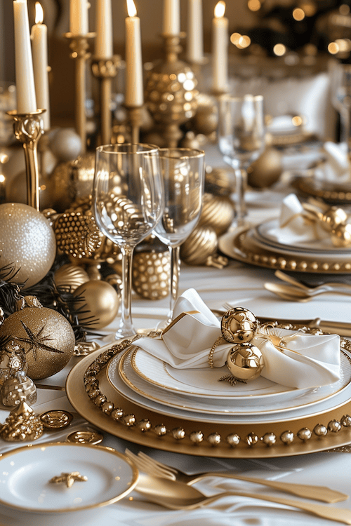 All Gold Everything Table Setting