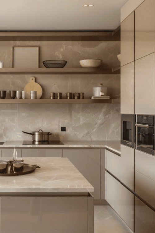 Modern kitchen remodel ideas: open shelving