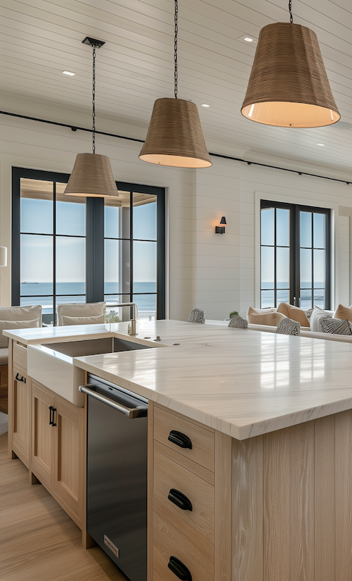 example of modern coastal kitchen designs
