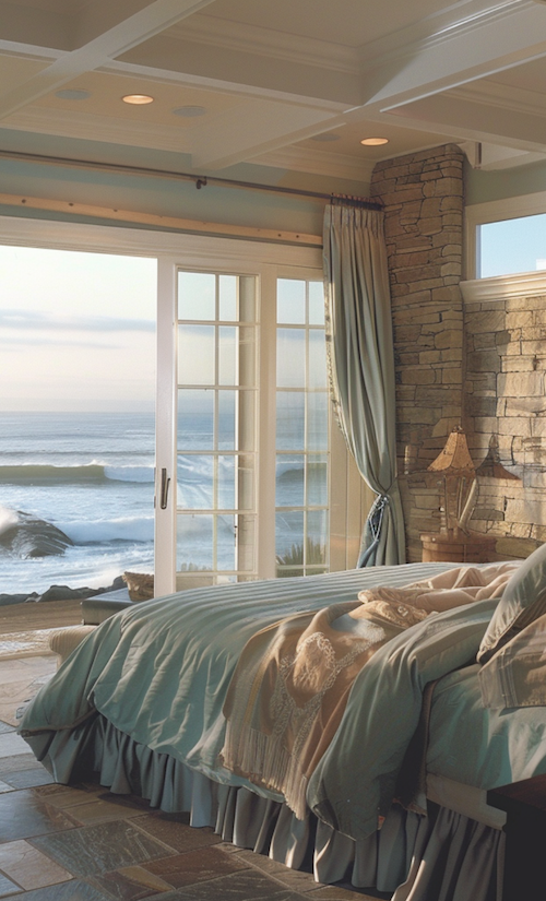 breathtaking waterfront view from coastal bedroom