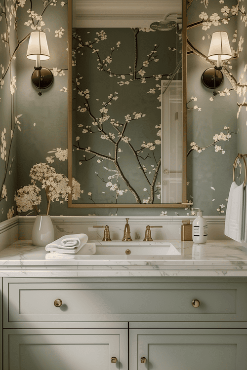 Bathrooms with character wallpaper