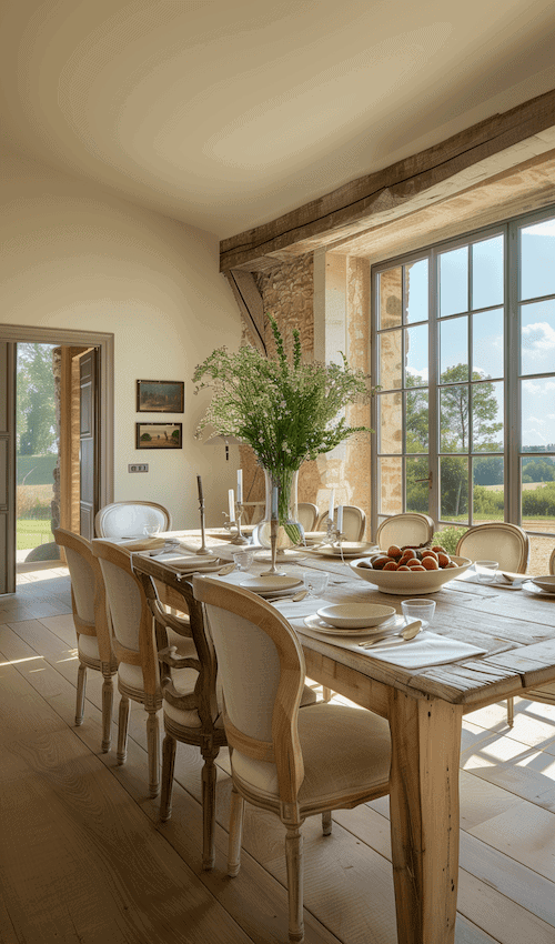 heirlooms in french country dining room