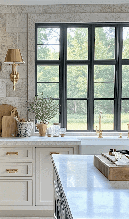 updating a modern french counry style kitchen before and after with quality cabinetry