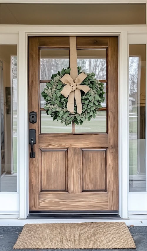 beautiful organic modern front porch christmas decor