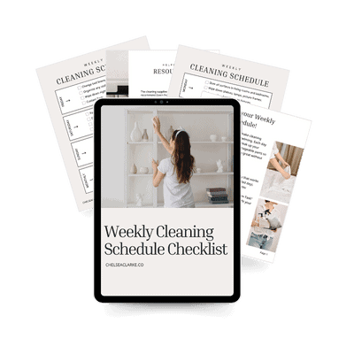 showing the inside of the Weekly Cleaning Schedule Checklist_mockup