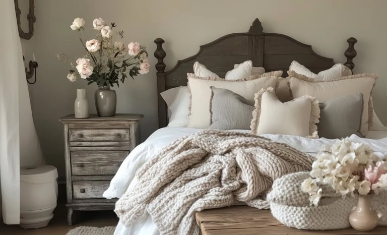 lovely bedroom decorated with tips from ultimate Modern French Country Cottage Shopping Guide