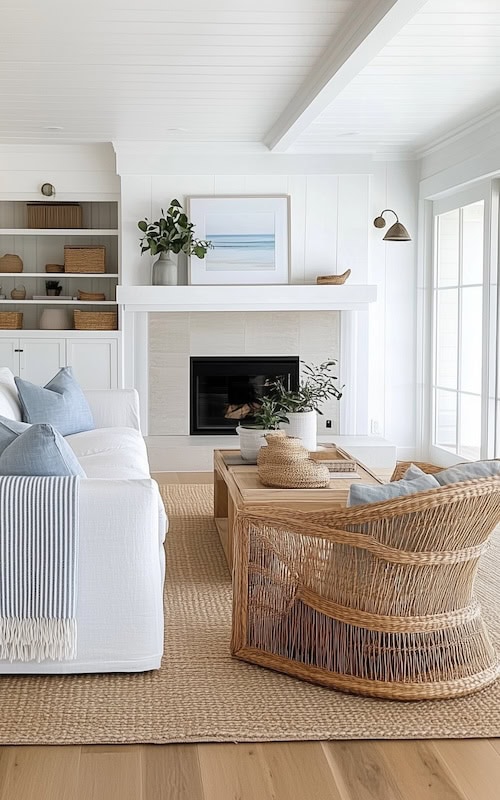 Stunning Modern Coastal Living Room in Beach House