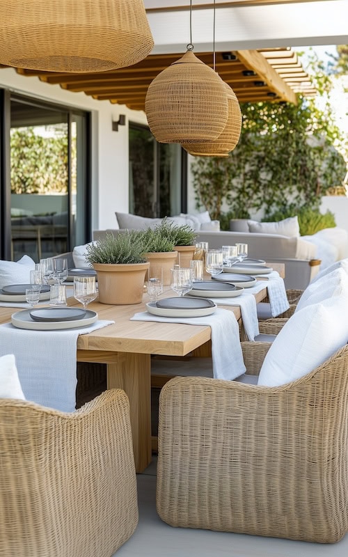 Modern Coastal Dining Room: Outdoor Patio