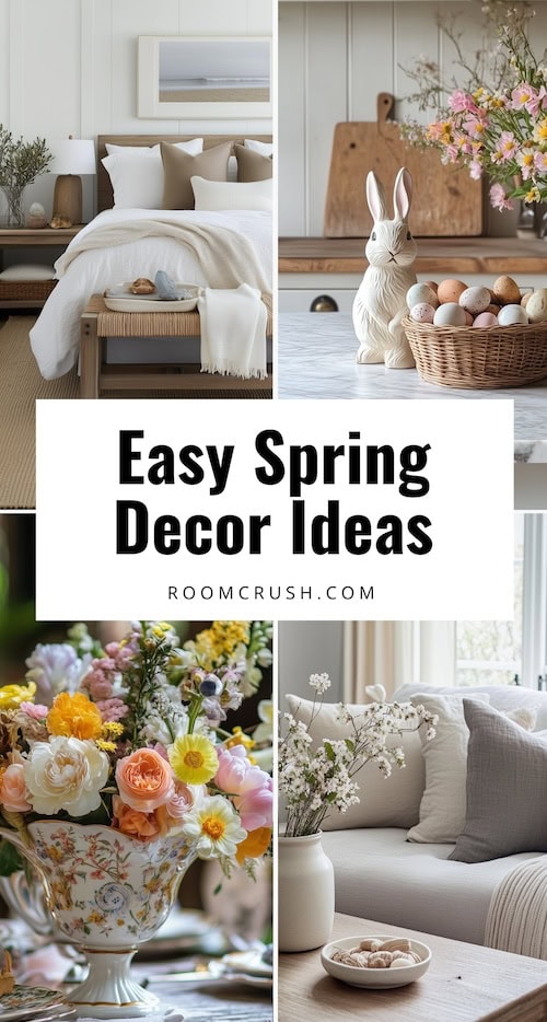 5 Easy Spring Decor Ideas: Spring Mantel Living Rooms, More