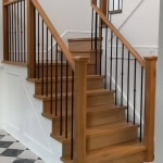 white oak stairs makeover - foyer design