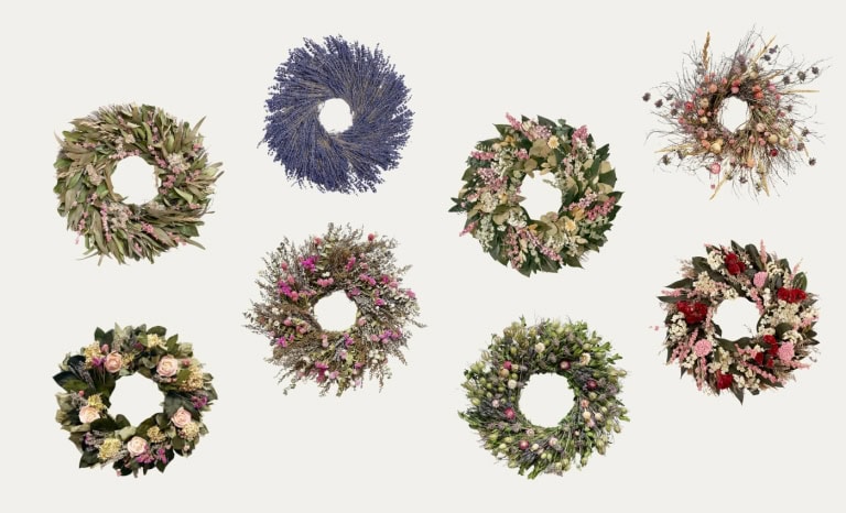 curation of where to get summer wreaths for front door decorating