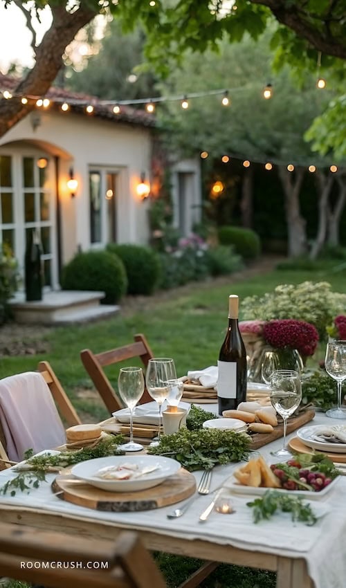 stunning summer tablescapes - pretty outdoor dining area