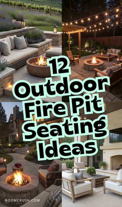 awesome outdoor fireplace seating ideas