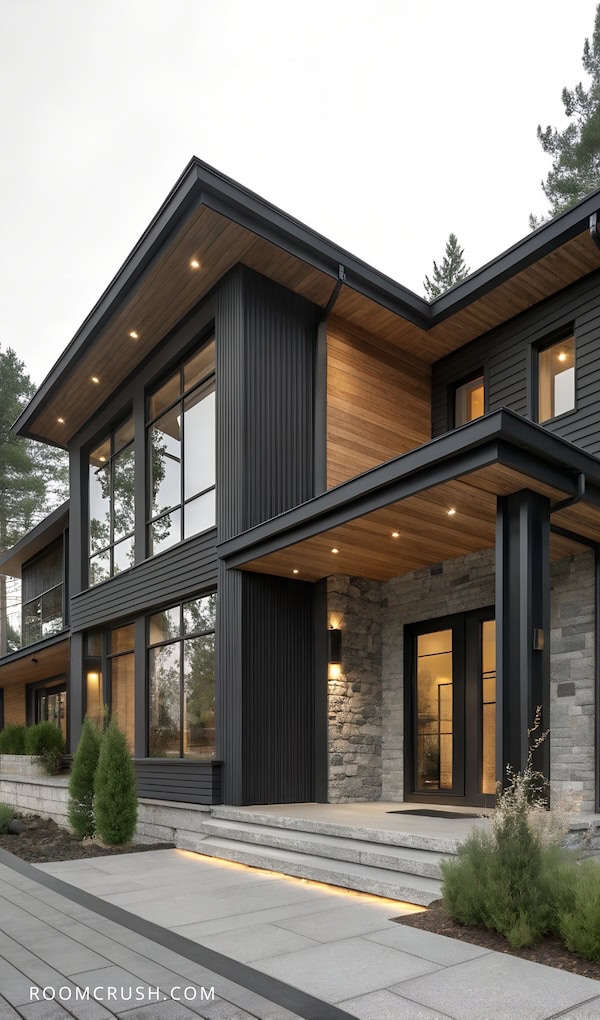 trending black exterior house paint 