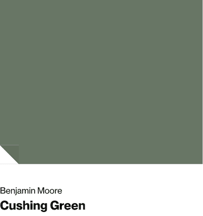 cushing green paint sample